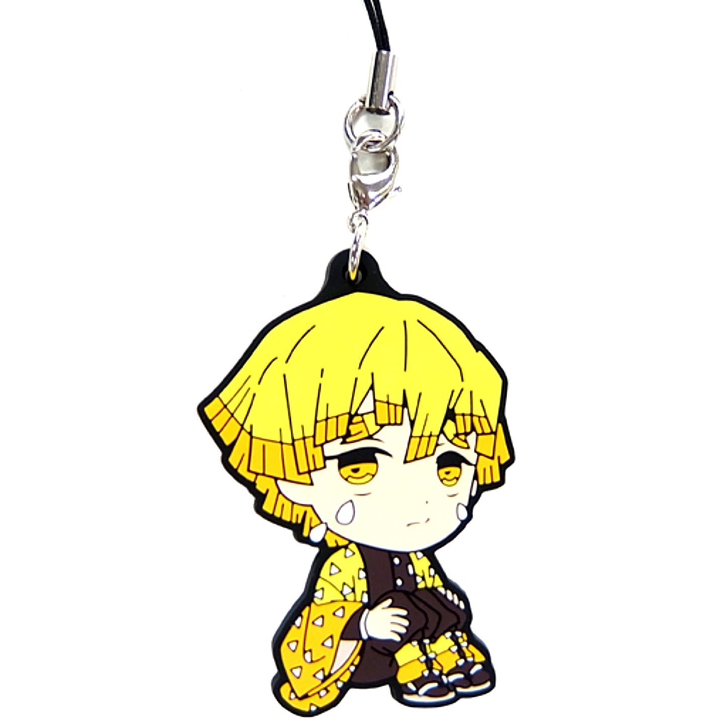 Zenitsu Agatsuma A F Prize Rubber Strap Kyun Chara Illustrations Ichiban Kuji Demon Slayer Kimetsu no Yaiba [USED]