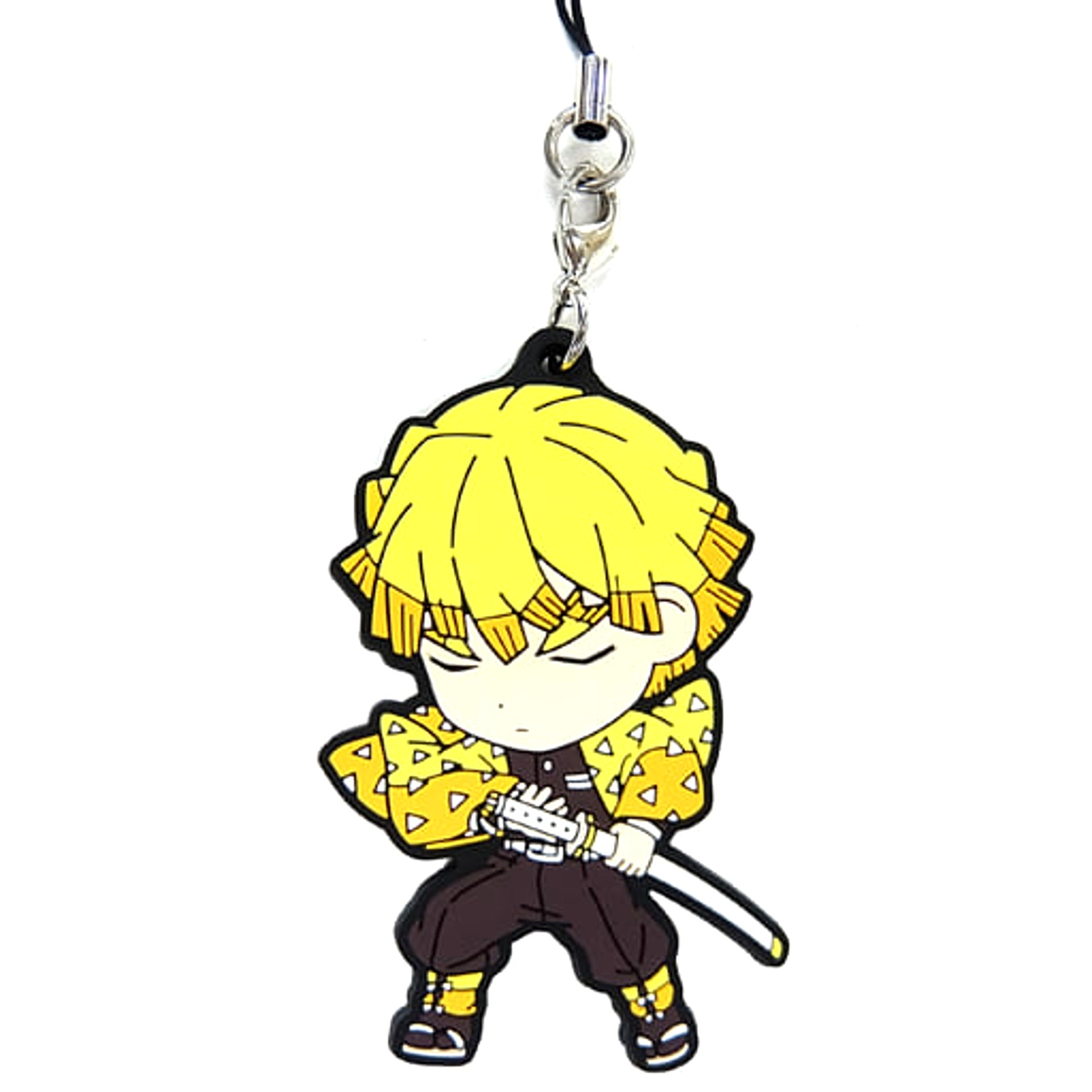 Demon Slayer: Kimetsu no Yaiba Zenitsu Agatsuma B Ichiban Kuji Rubber Charm Kyunchara Illustrations Prize F Keychains [USED]