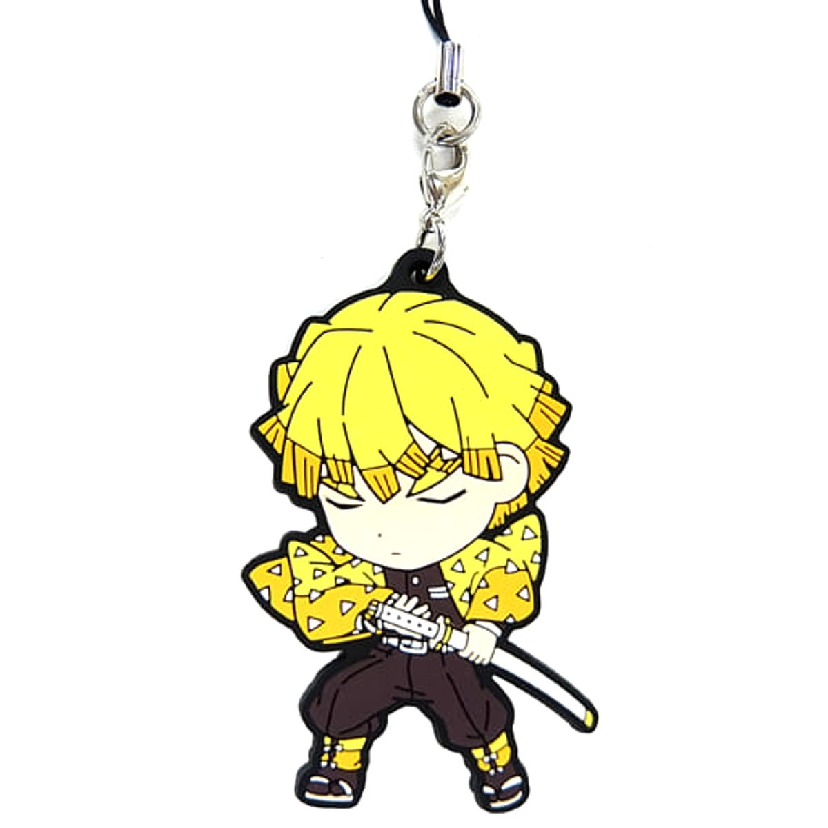 Demon Slayer: Kimetsu no Yaiba Zenitsu Agatsuma B Ichiban Kuji Rubber Charm Kyunchara Illustrations Prize F Keychains [USED]