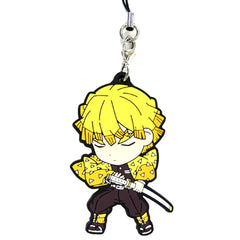 Demon Slayer: Kimetsu no Yaiba Zenitsu Agatsuma B Ichiban Kuji Rubber Charm Kyunchara Illustrations Prize F Keychains [USED]