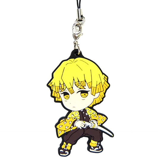 Demon Slayer: Kimetsu no Yaiba Zenitsu Agatsuma C Ichiban Kuji Rubber Charm Kyunchara Illustrations Prize F Keychains [USED]