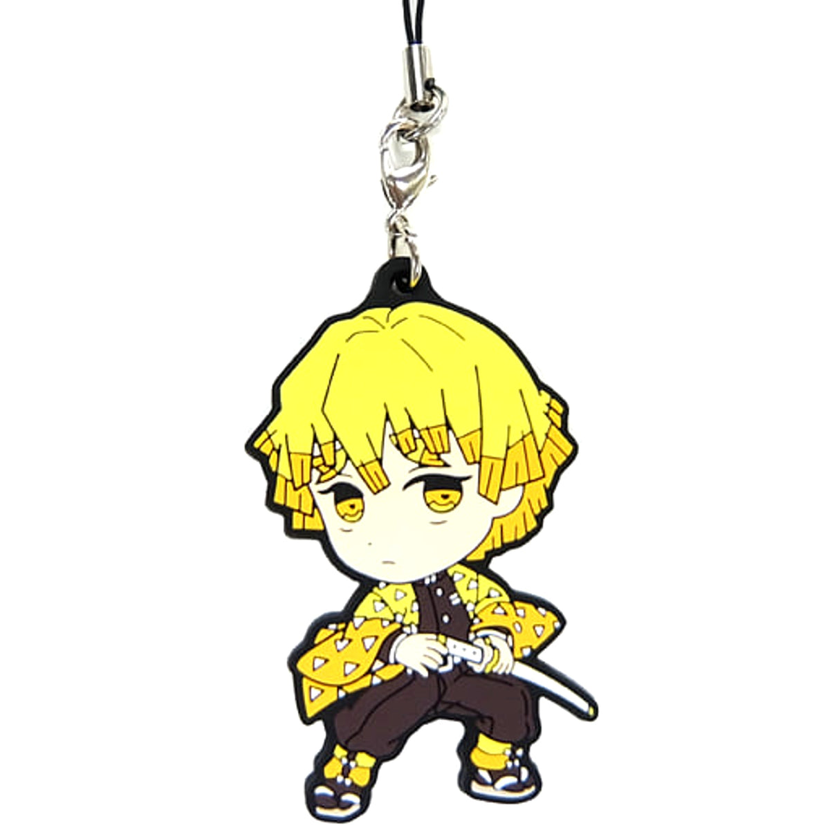 Demon Slayer: Kimetsu no Yaiba Zenitsu Agatsuma C Ichiban Kuji Rubber Charm Kyunchara Illustrations Prize F Keychains [USED]