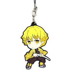 Demon Slayer: Kimetsu no Yaiba Zenitsu Agatsuma C Ichiban Kuji Rubber Charm Kyunchara Illustrations Prize F Keychains [USED]