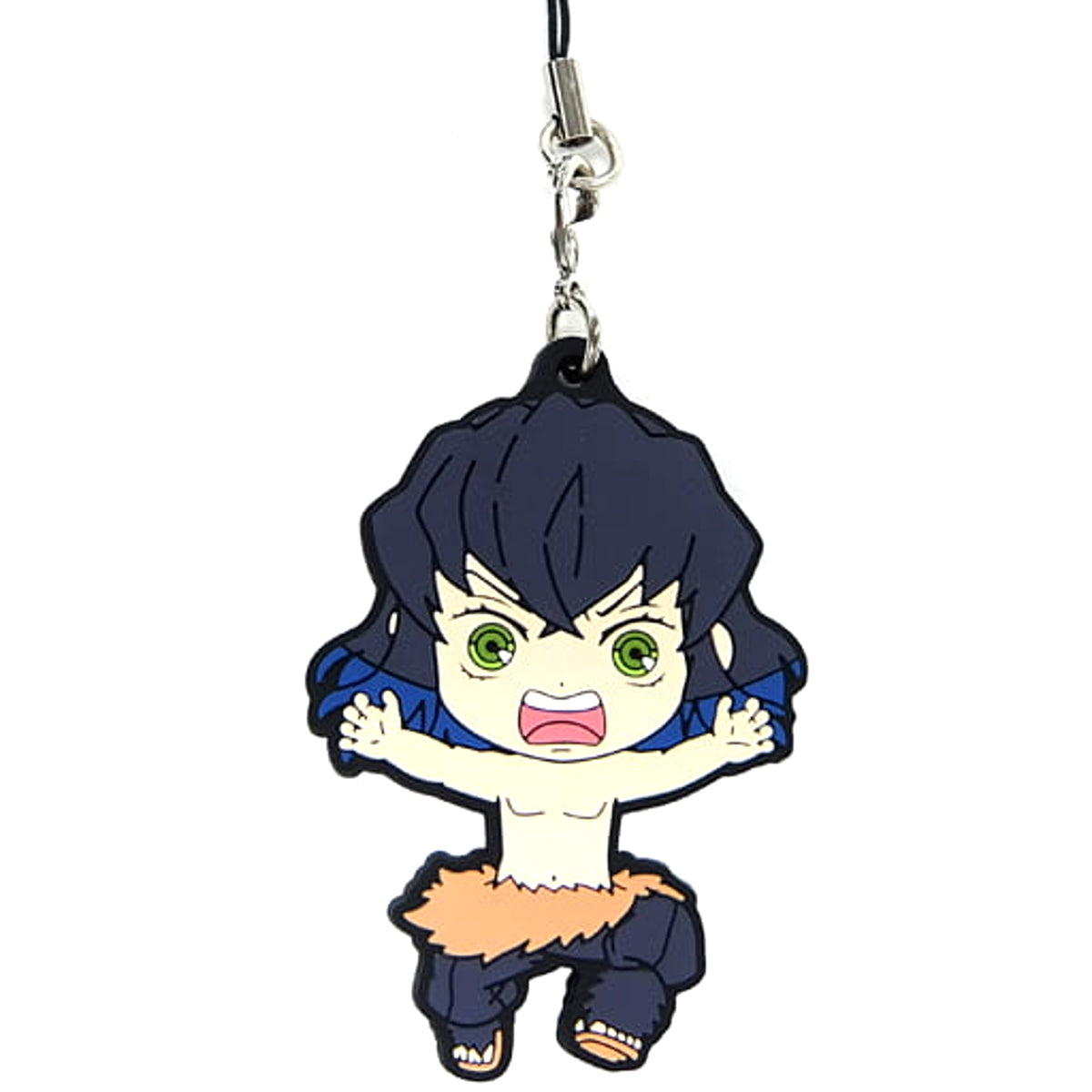 Demon Slayer: Kimetsu no Yaiba Inosuke Hashibira A Ichiban Kuji Rubber Charm Kyunchara Illustrations Prize F Keychains [USED]