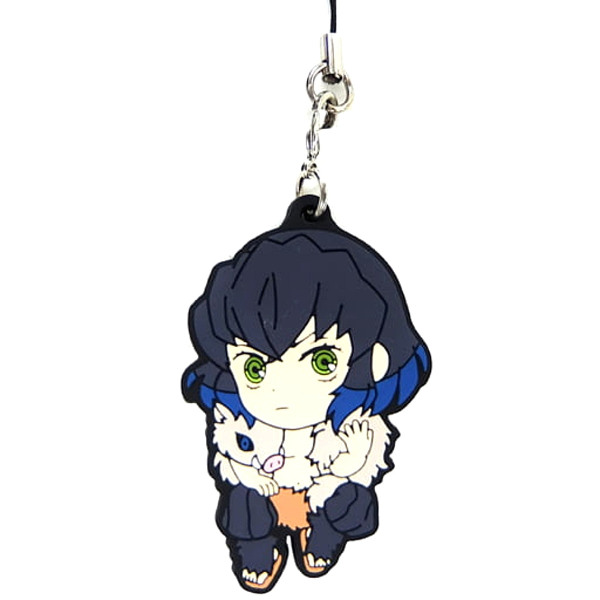 Demon Slayer: Kimetsu no Yaiba Inosuke Hashibira C Ichiban Kuji Rubber Charm Kyunchara Illustrations Prize F Keychains [USED]