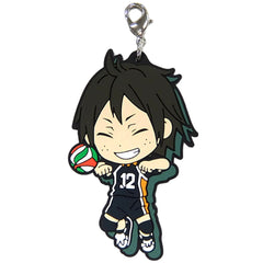 Haikyu!! Tadashi Yamaguchi Ichiban Kuji Heartbeat of Joy Karasuno High School Rubber Charm Kyunchara Illustrations Prize G Charm [USED]