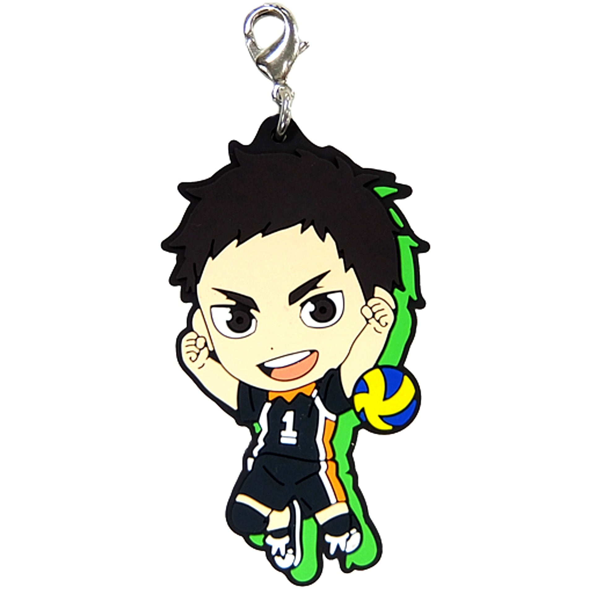 Daichi Sawamura Karasuno High School Rubber Charm Kyun Chara Illustrations Ichiban Kuji Haikyu Heartbeat of Joy Prize G [USED]