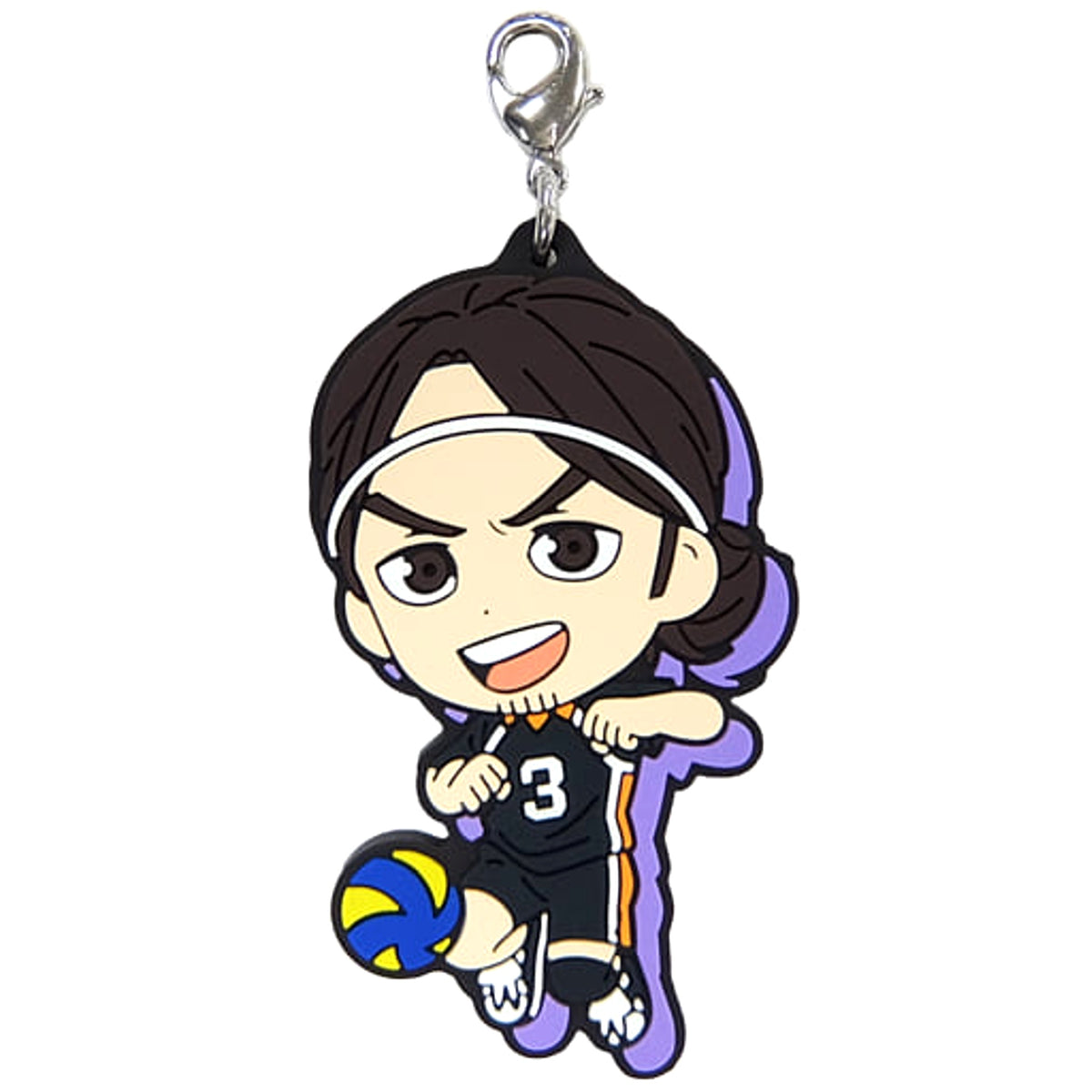 Haikyu!! Azumane Asahi Ichiban Kuji Heartbeat of Joy Karasuno High School Rubber Charm Kyunchara Illustrations Prize G Charm [USED]