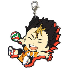 Haikyu!! Yu Nishinoya Ichiban Kuji Heartbeat of Joy Karasuno High School Rubber Charm Kyunchara Illustrations Prize G Charm [USED]