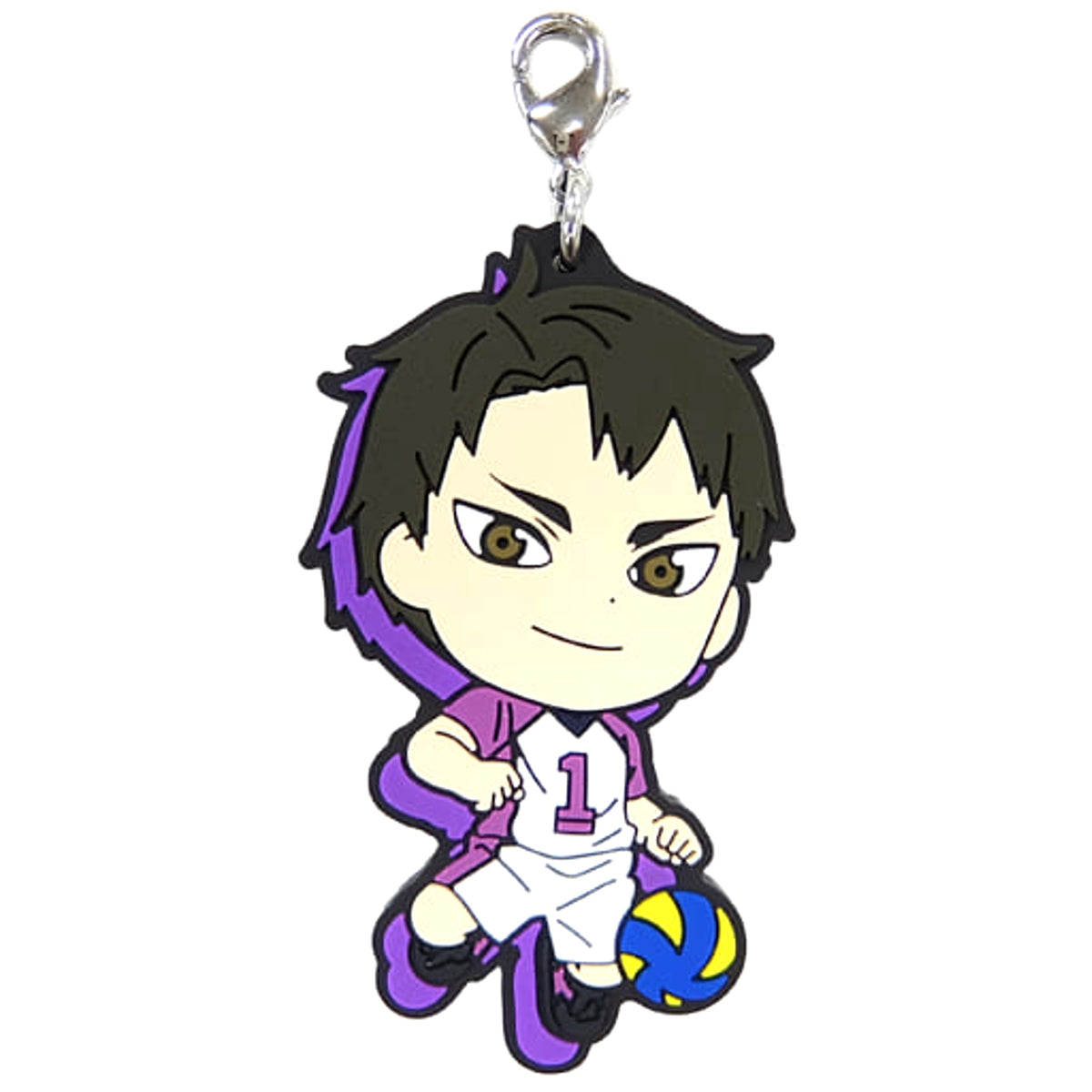 Haikyu!! Wakatoshi Ushijima Ichiban Kuji Heartbeat of Joy Rival Rubber Charm Kyunchara Illustrations Prize H [USED]