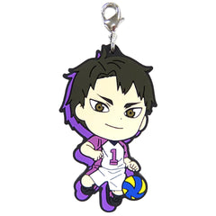 Haikyu!! Wakatoshi Ushijima Ichiban Kuji Heartbeat of Joy Rival Rubber Charm Kyunchara Illustrations Prize H [USED]