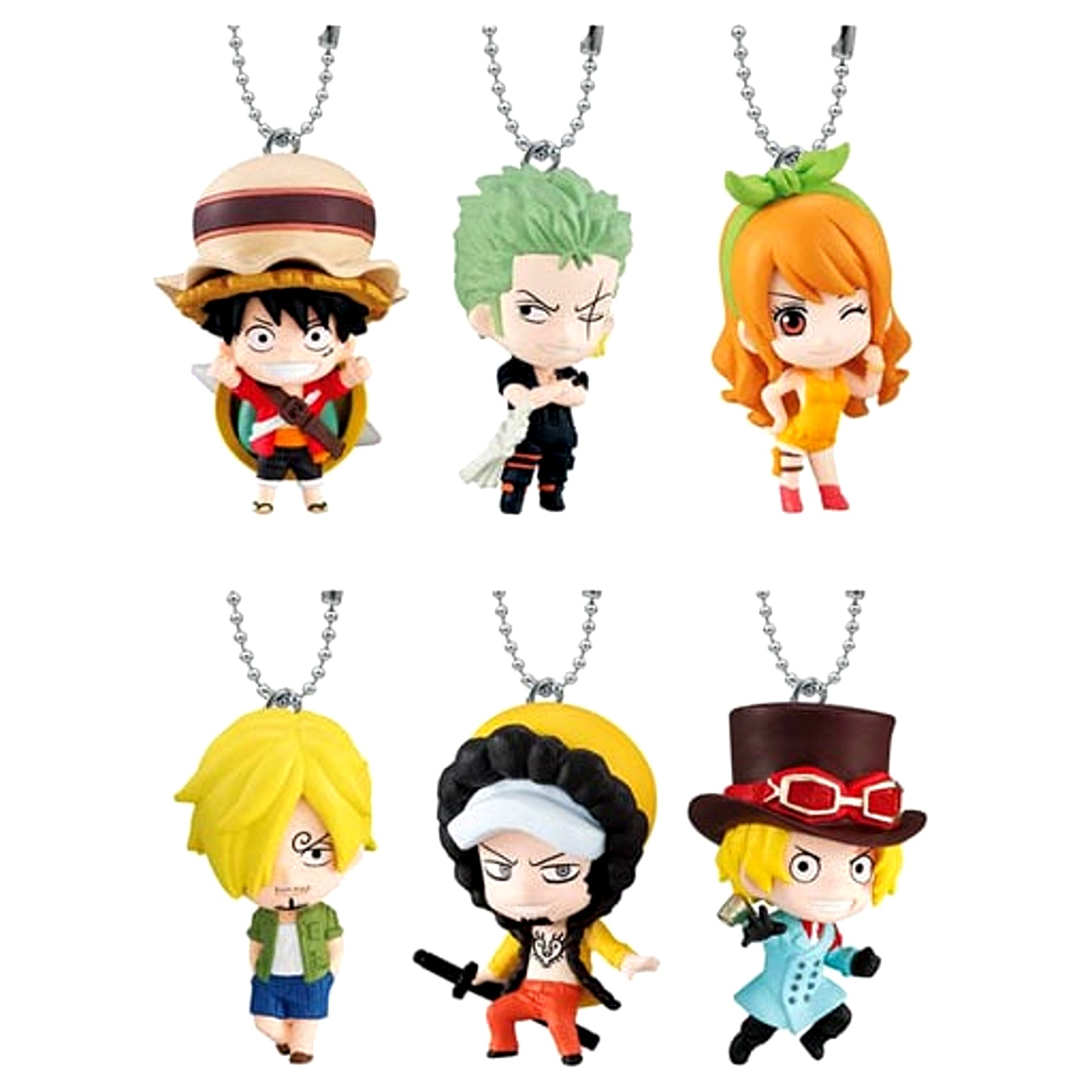 Set of 6 One Piece STAMPEDE Swing Keychain [USED]