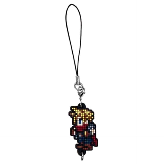 Kingdom Hearts Cloud Dot Rubber Strap Keychains [USED]