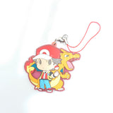 Red & Charizard Pokemon Rubber Strap Collection Pokemon Trainers Pokemon Center Limited Key Ring [USED]