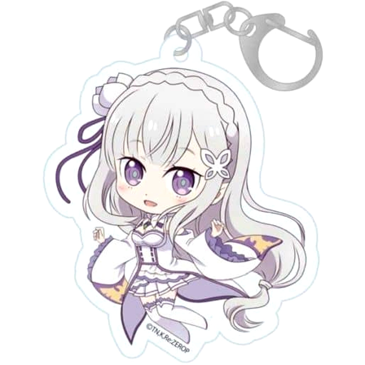 Re:ZERO -Starting Life in Another World- Emilia Petitchoko Acrylic Keychain Keychains [USED]