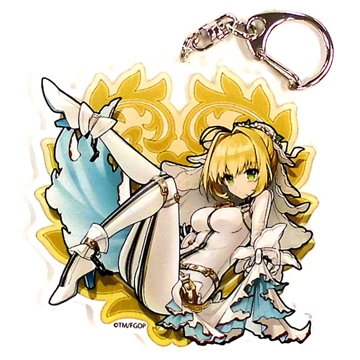 Bride of the White Rose Fate/Grand Order Fes 2019 Chaldea Park Command Code Trading Acrylic Keychain Character [USED]