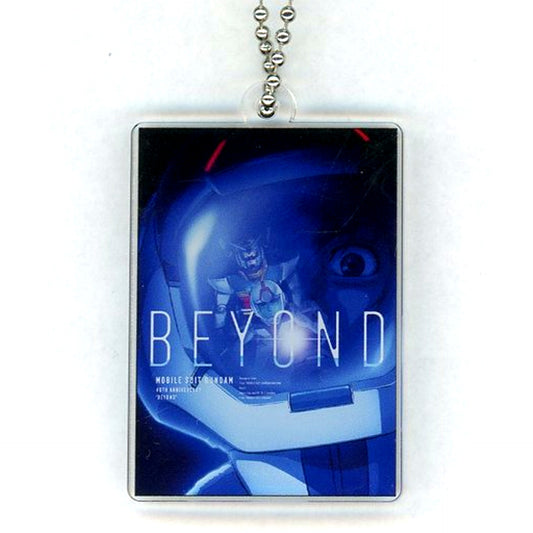 Gundam & Unicorn Gundam Acrylic Keychain Mobile Suit Gundam x Gundam 40th Project BEYOND Gundam Cafe Limited [USED]