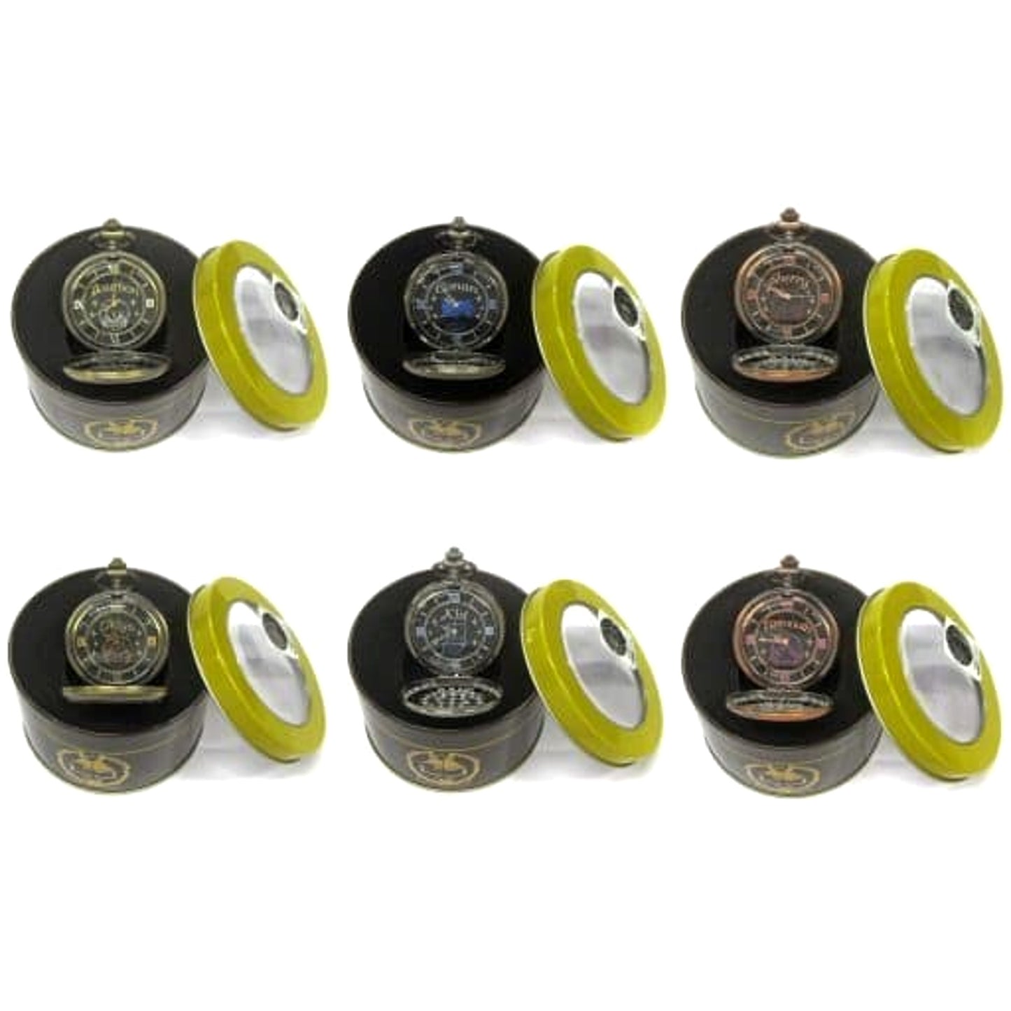 Detective Conan Set of 6 Premium Pocket Watches Black Express Mystery Train [USED]