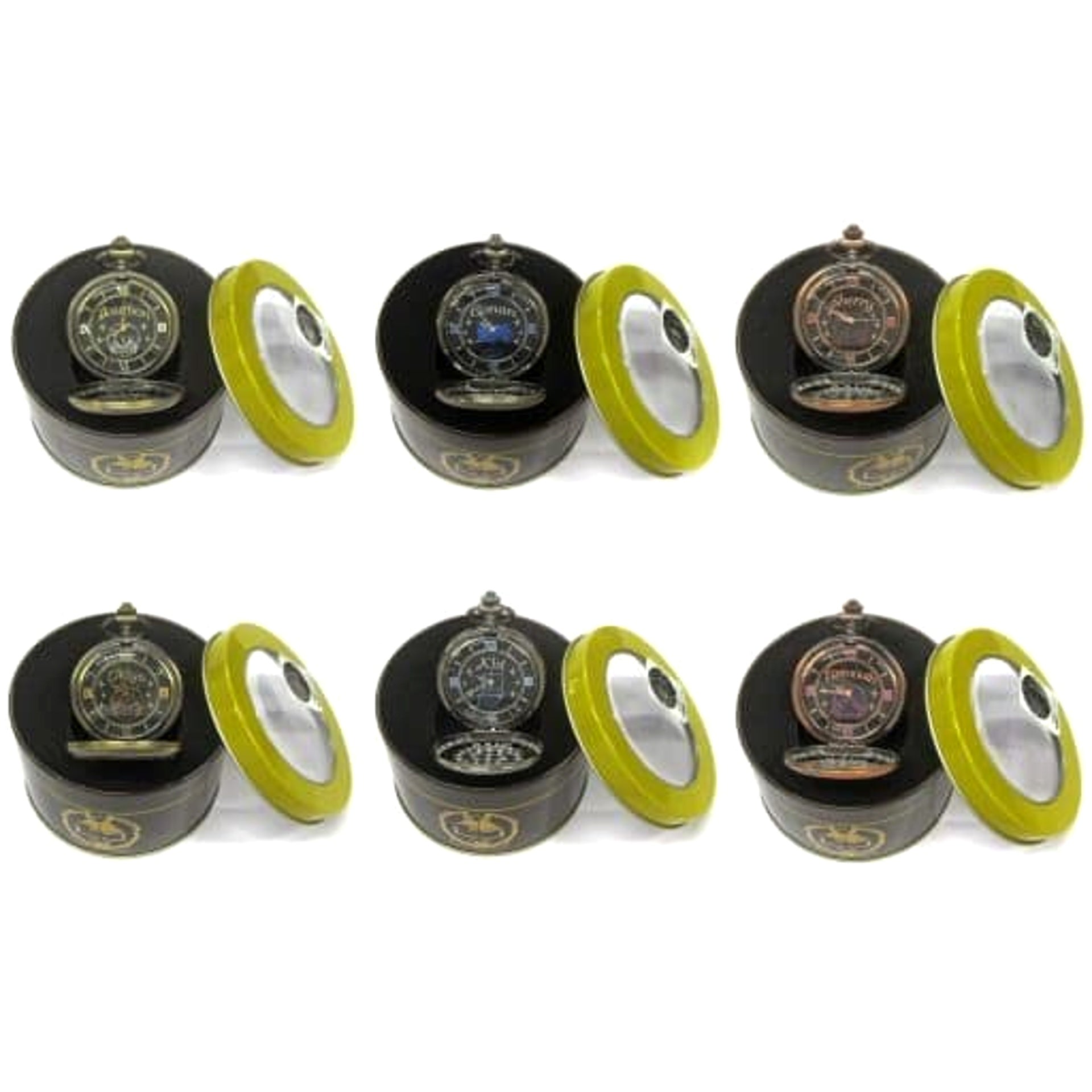Detective Conan Set of 6 Premium Pocket Watches Black Express Mystery Train [USED]