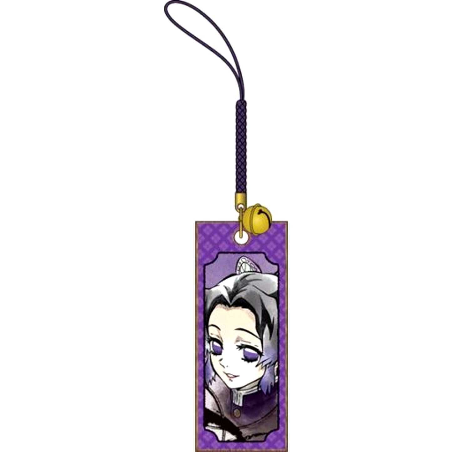 Shinobu Kocho Demon Slayer Kimetsu no Yaiba Wooden Tag Netsuke Strap [USED]