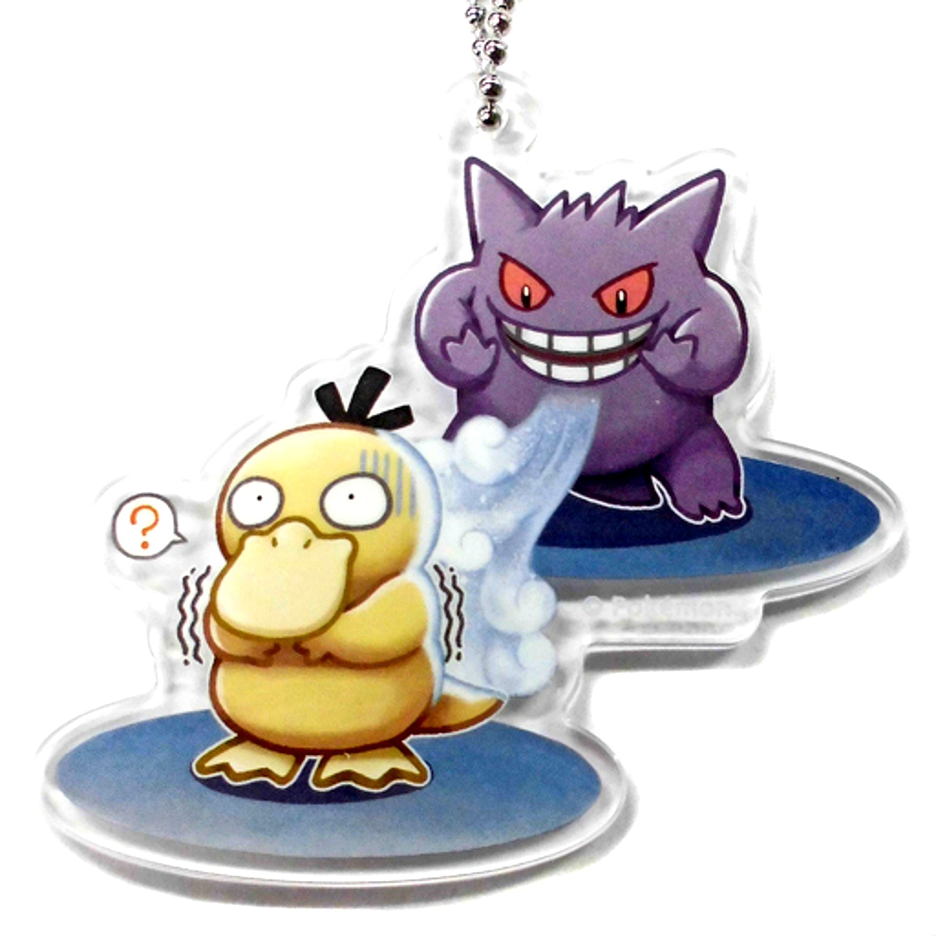 Gengar & Psyduck Pokemon Gengar de Hiyari!? Acrylic Charm Collection Pokemon Center Limited [USED]