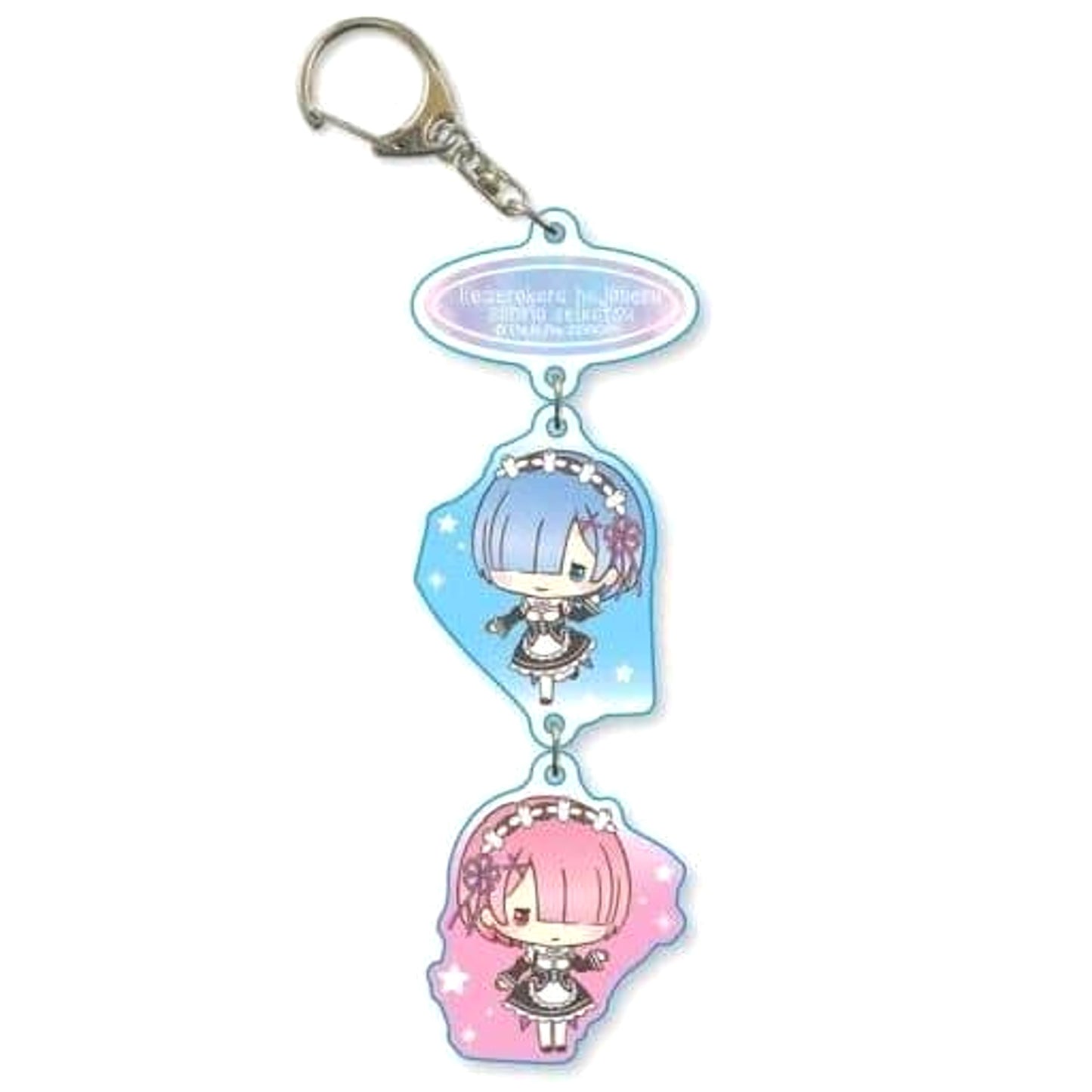 Re:ZERO -Starting Life in Another World- Rem Ram Triple Keychain Re:Zero x Sanrio Life Exclusive Keychains [USED]