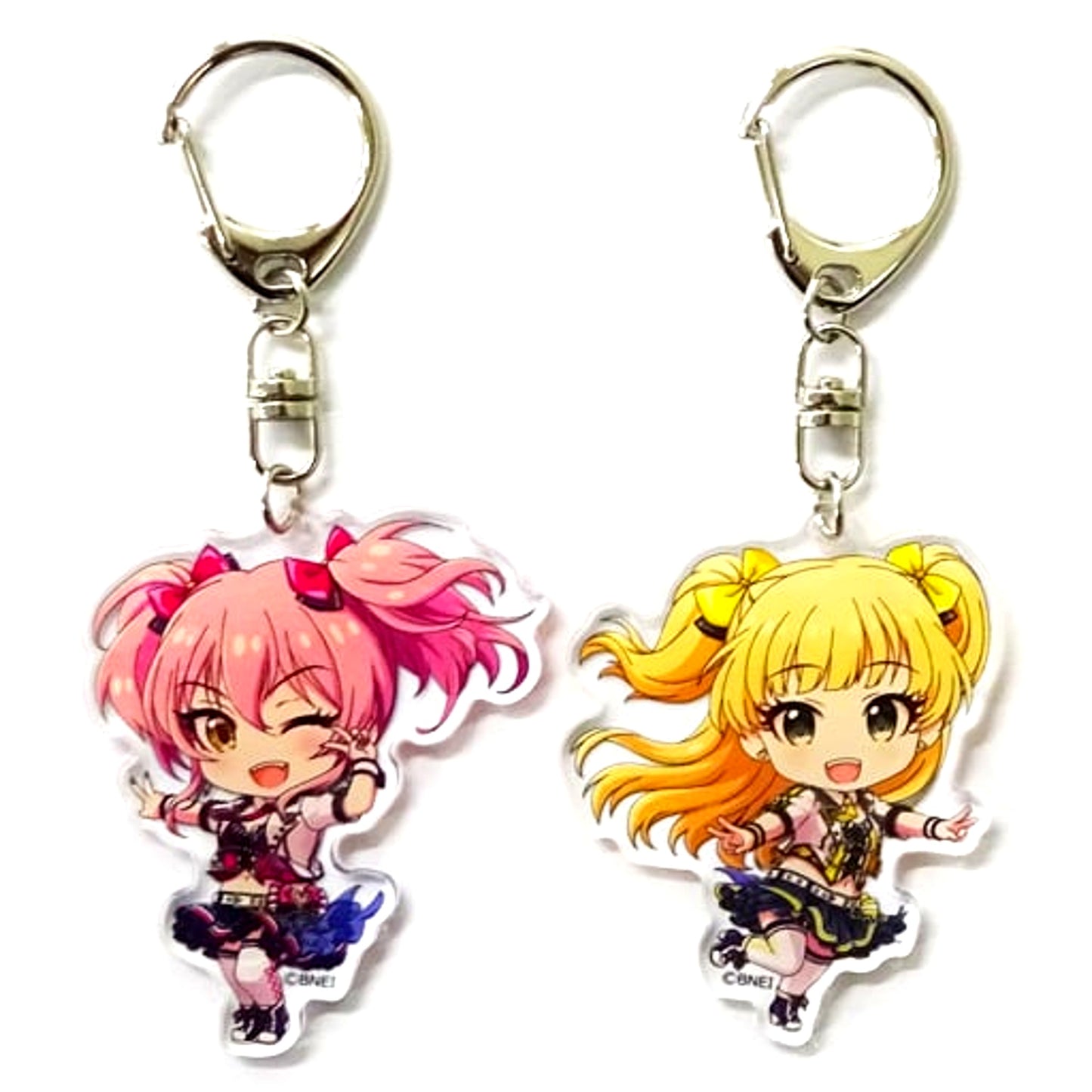 Set of 2 Familiar Twin THE IDOLMASTER CINDERELLA GIRLS Nendoroid Plus Acrylic Keychain Set 7thLIVE TOUR Special 3chord [USED]