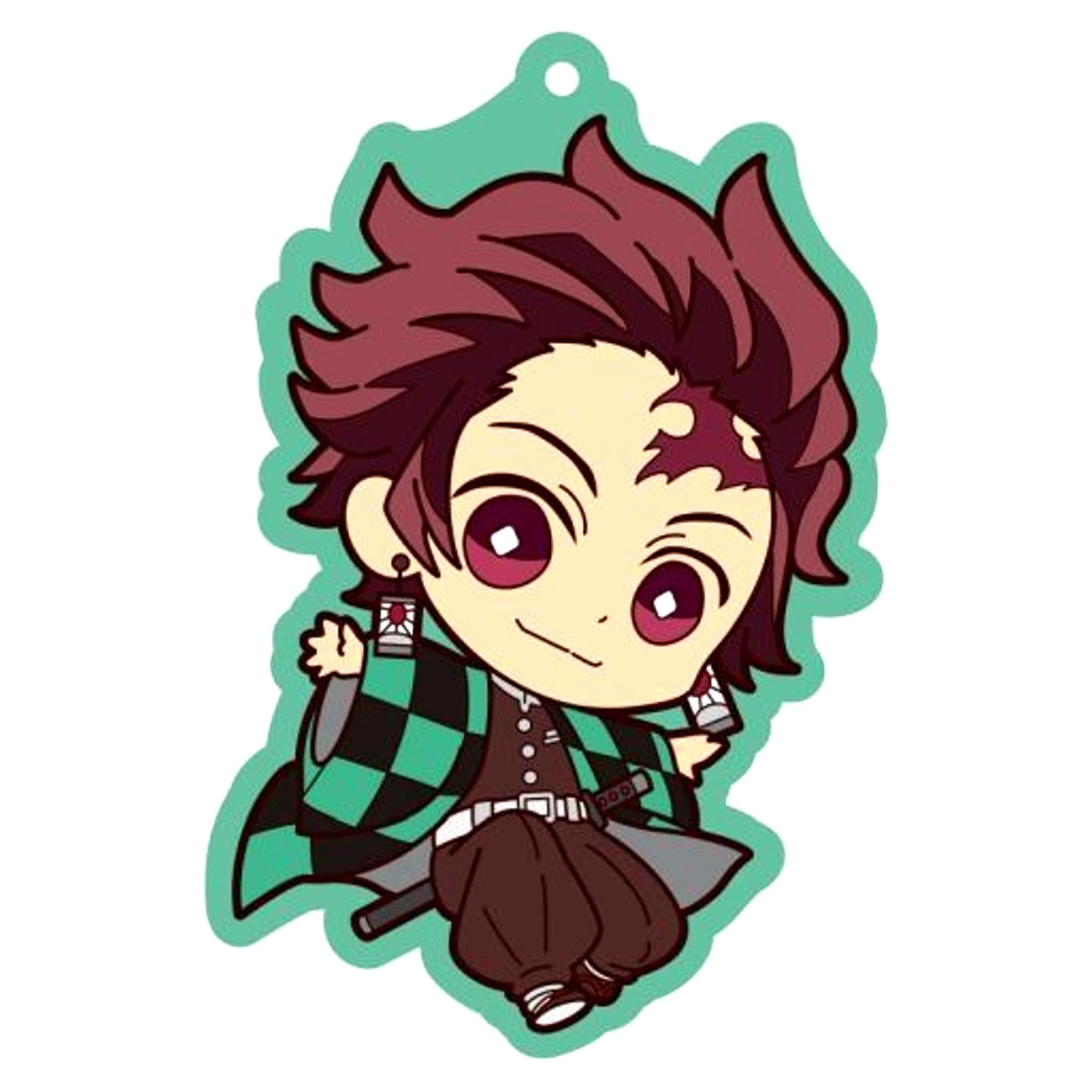 Tanjiro Kamado Demon Slayer Kimetsu no Yaiba Deka Rubber Strap [USED]