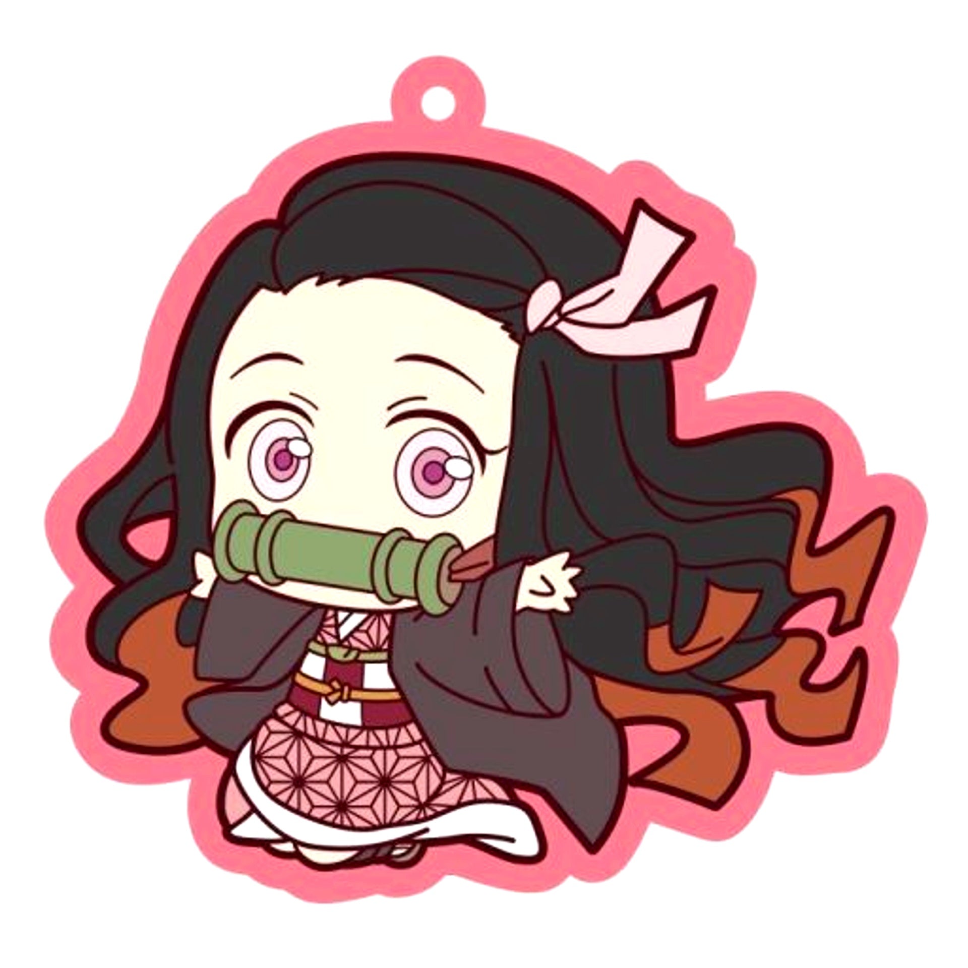 Nezuko Kamado Demon Slayer Kimetsu no Yaiba Deka Rubber Strap [USED]