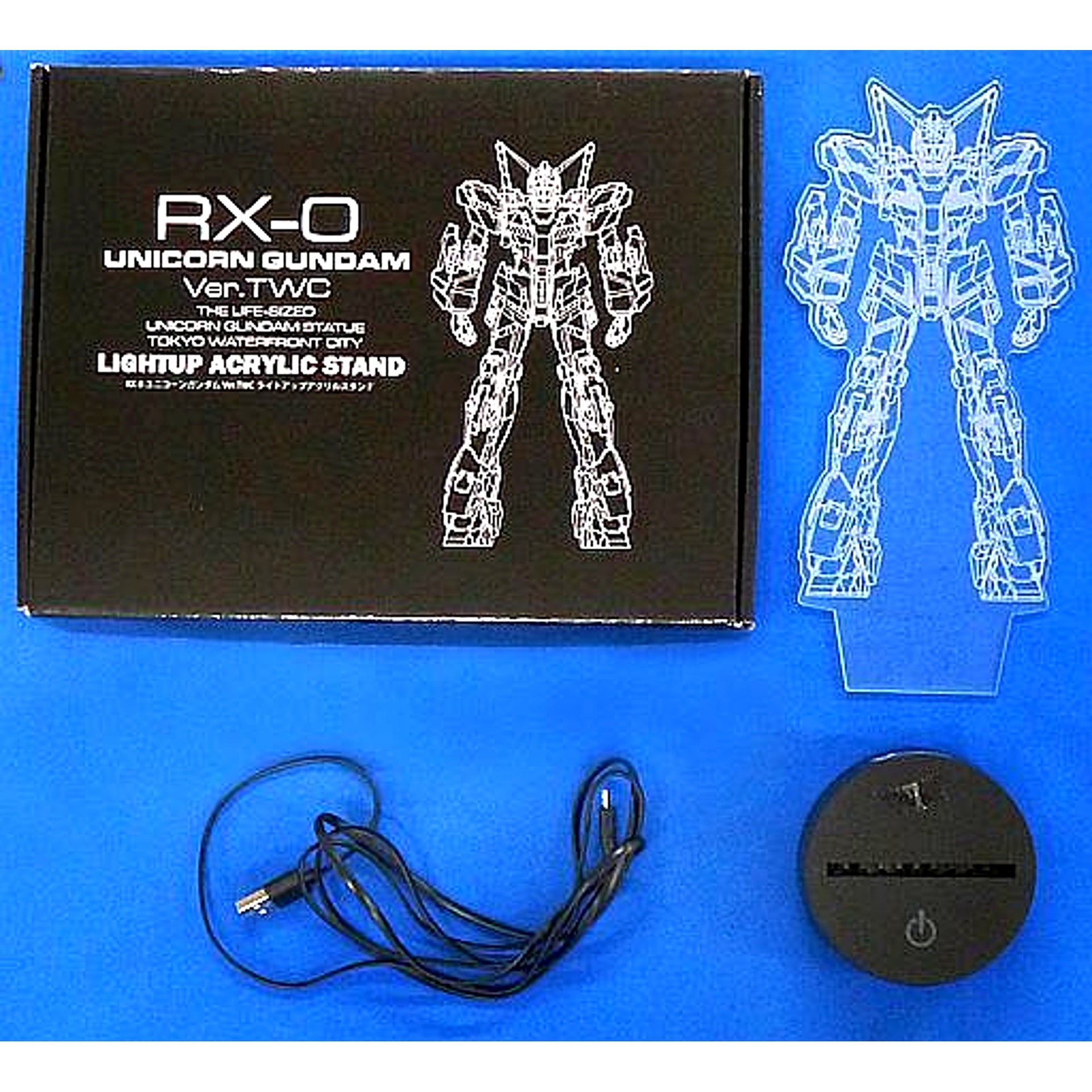 RX-0 Unicorn Gundam Ver.TWC Mobile Suit Gundam UC Light Up Acrylic Stand Gundam Trailer Shop Limited [USED]
