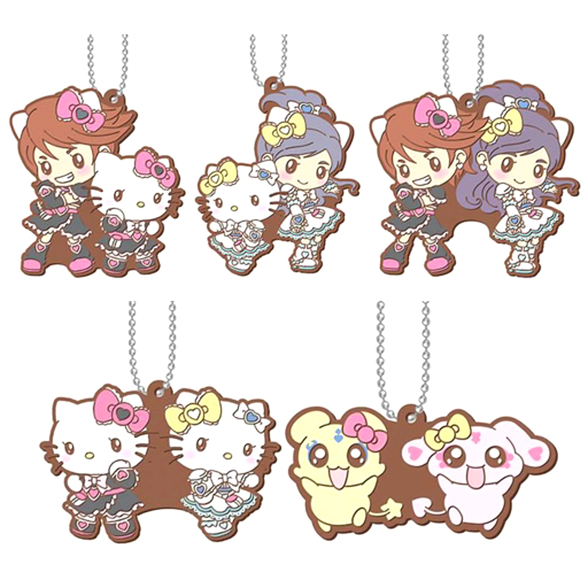Set of 5 Futari wa Precure x Hello Kitty Special Rubber Set [USED]