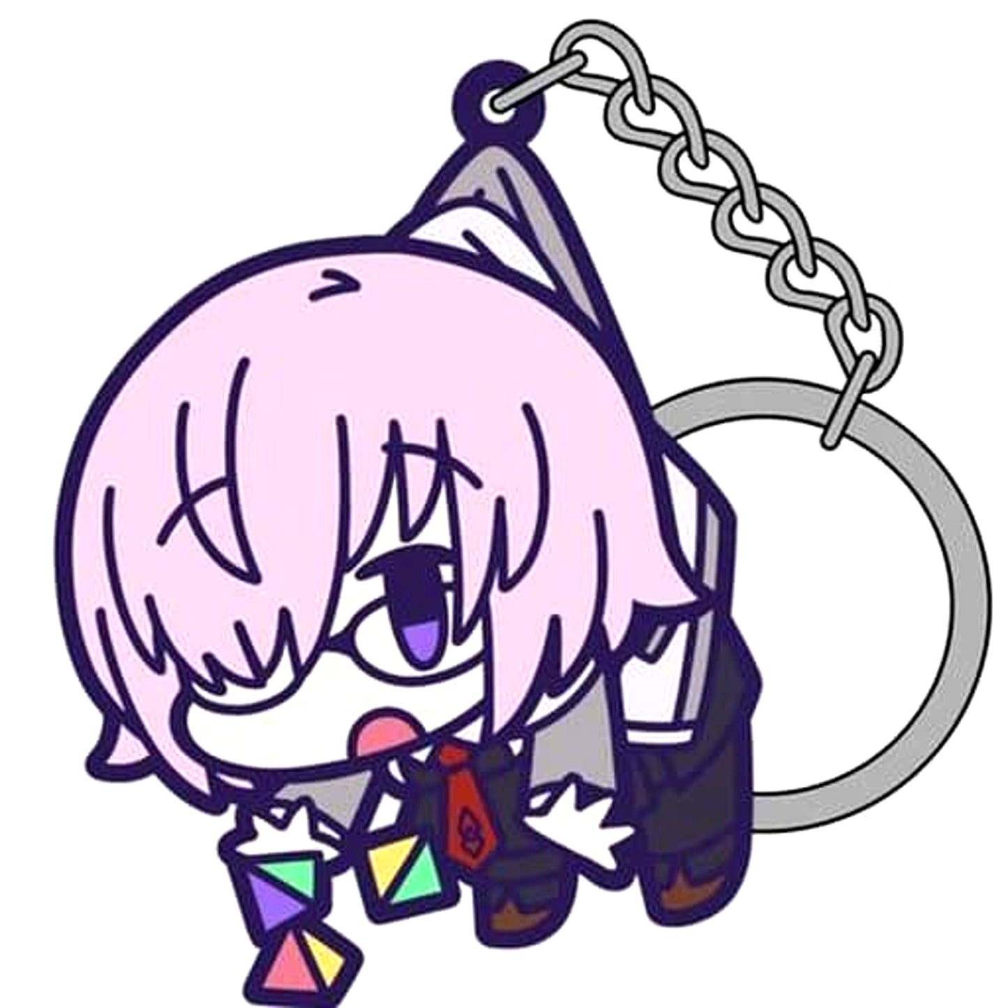 Fate/Grand Order Mash Kyrielight Casual Ver. Tsumamare Keychain Shielder [USED]