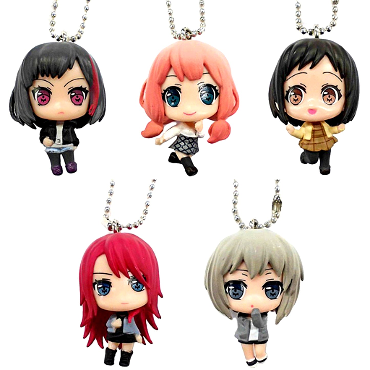 Set of 5 Afterglow BanG Dream! Girls Band Party! Collection Figure [USED]