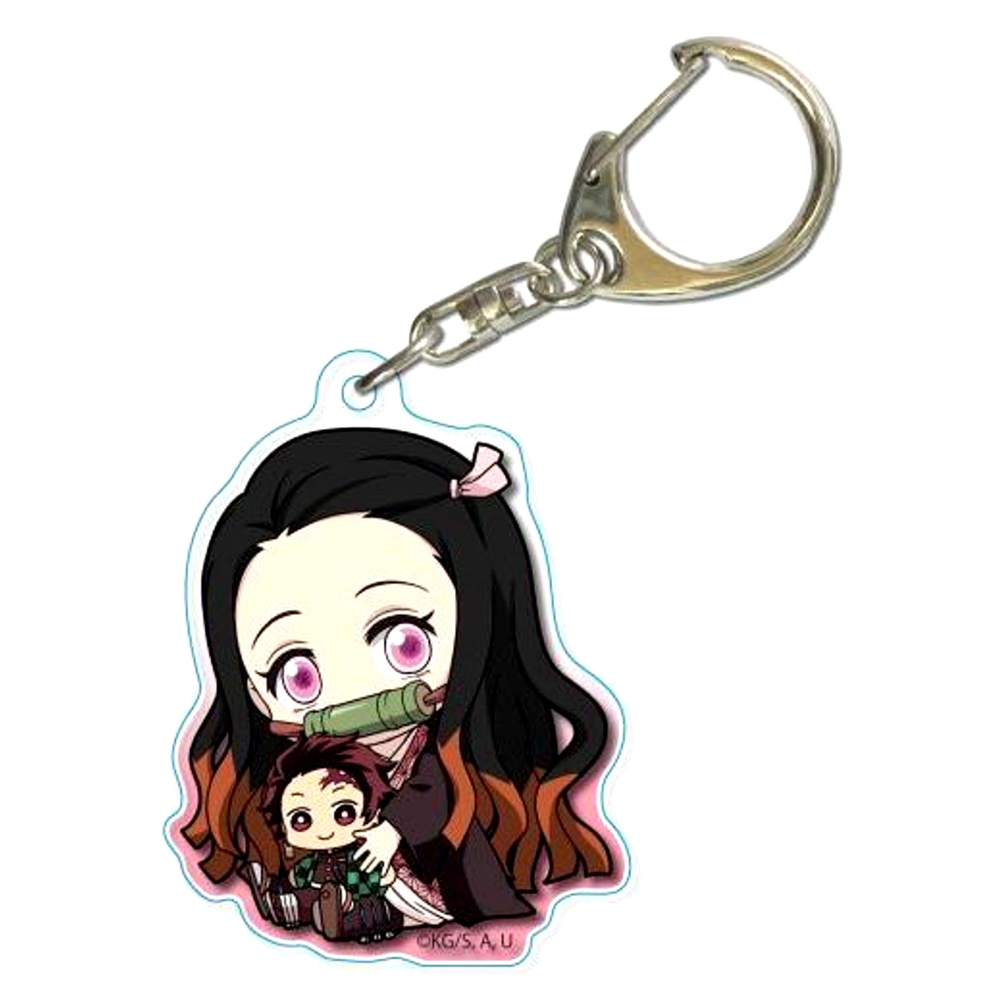 Nezuko Kamado Demon Slayer: Kimetsu no Yaiba Gyugyutto Acrylic Keychain [USED]