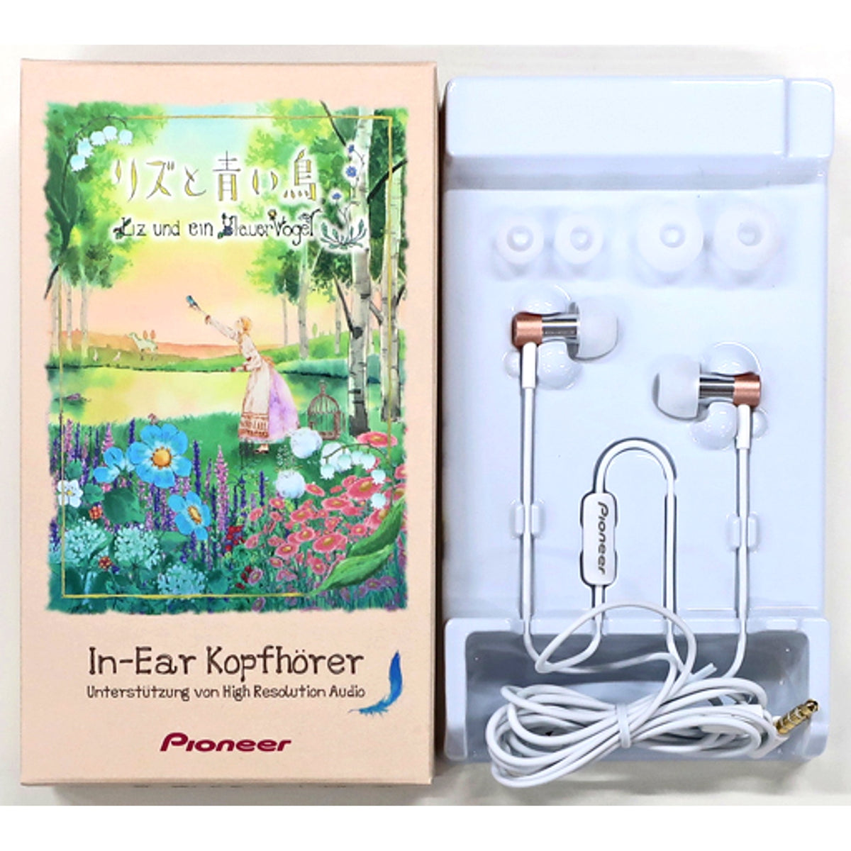 Birdcage & Feather High-Res In-Ear Headphones Liz and the Blue Bird x Pioneer [USED]