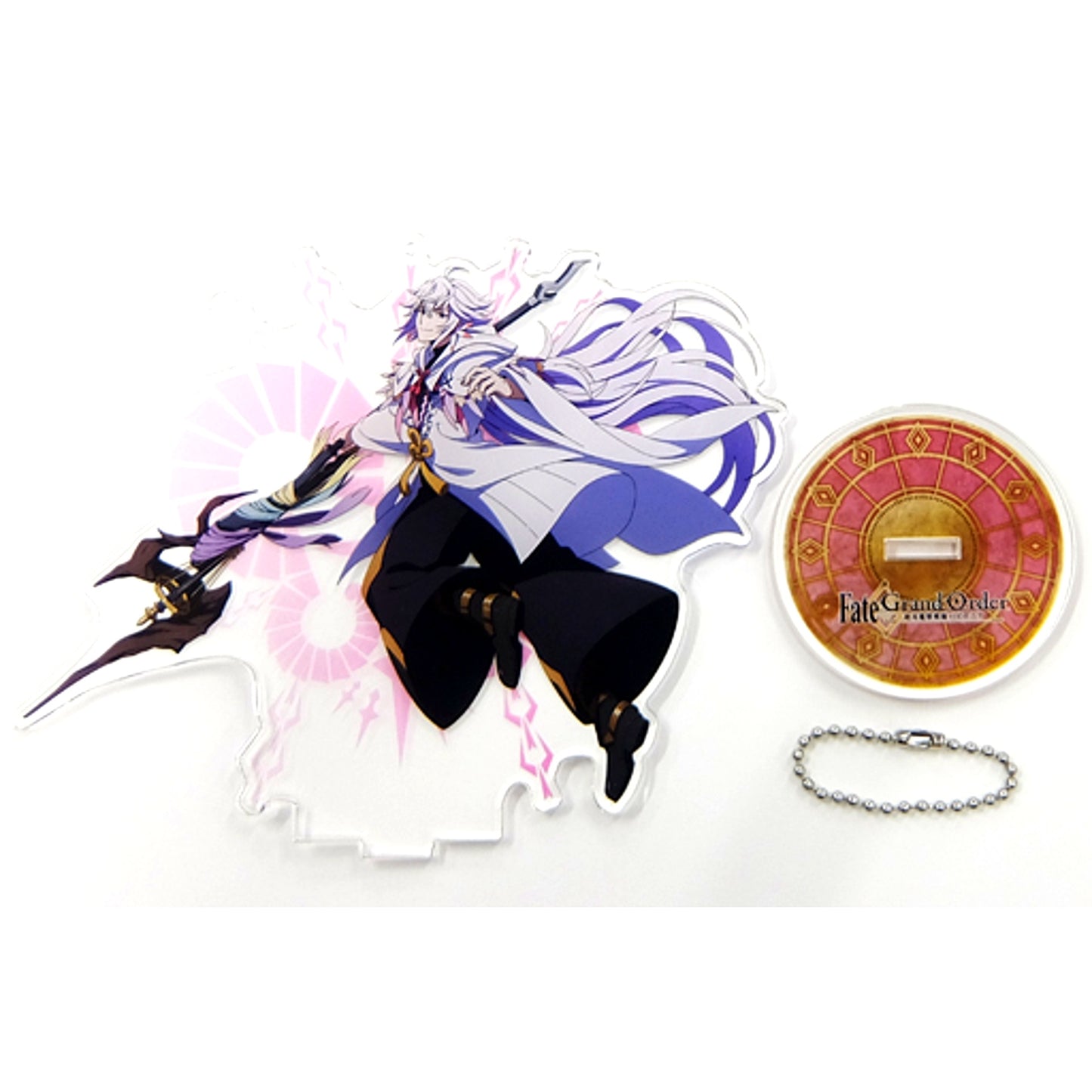 Caster Merlin Fate/Grand Order Absolute Demonic Front Babylonia Big Acrylic Keychain with Stand SEGA Collabo Cafe [USED]