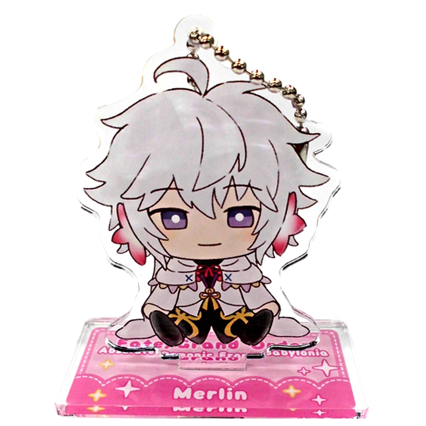 Caster Merlin Fate/Grand Order Babylonia Deformed Acrylic Keychain with Stand B Sega Collabo Cafe [USED]