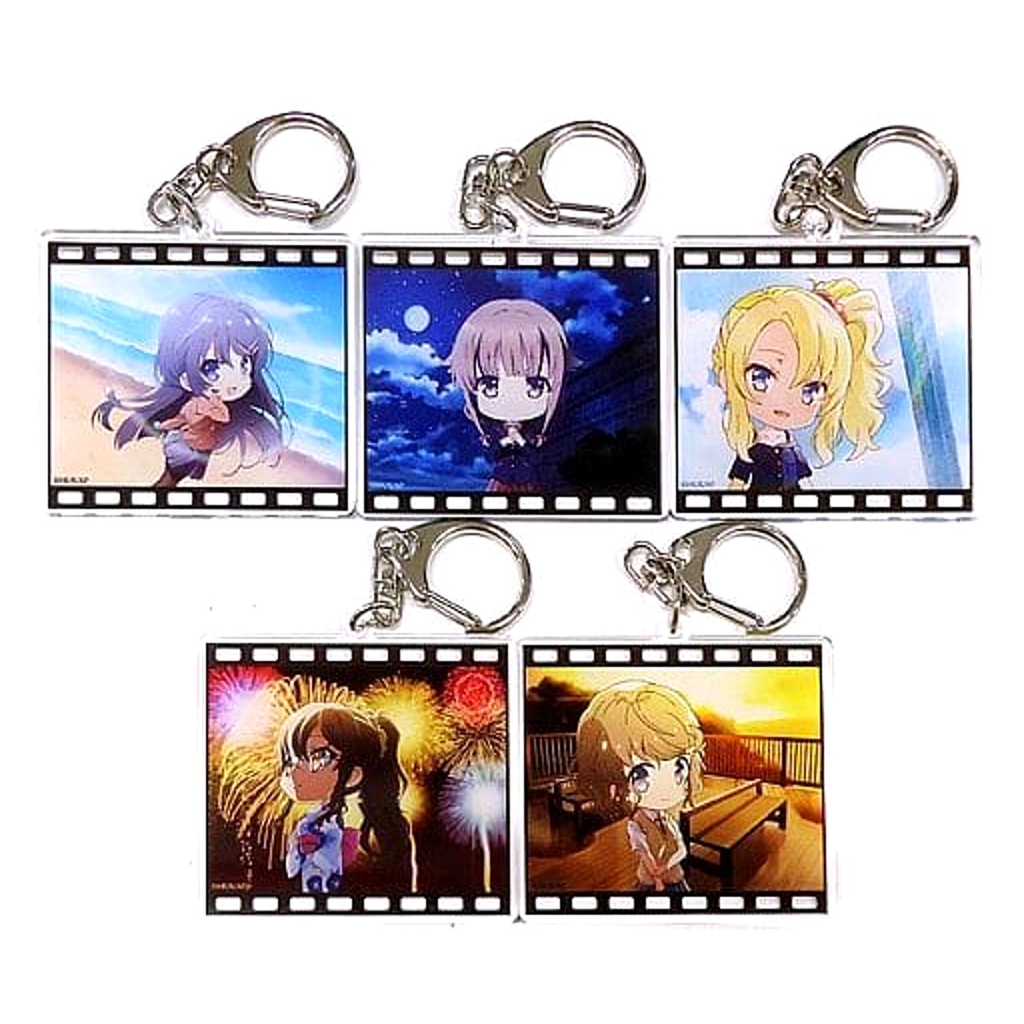 Mai Sakurajima & Others Rascal Does Not Dream of Bunny Girl Senpai 5 Types Set Acrylic Charm Set Character Fine Graph Heroines Collection All Purchase Benefits [USED]