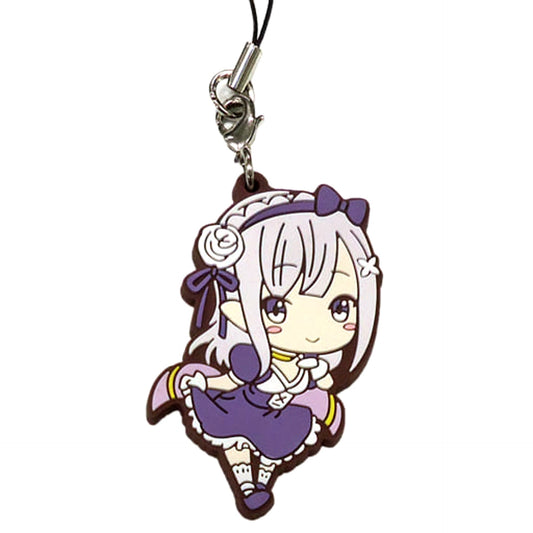 Re:ZERO -Starting Life in Another World- Emilia Ichiban Kuji Snow White Life Ver. Rubber Charm Prize F Keychains [USED]