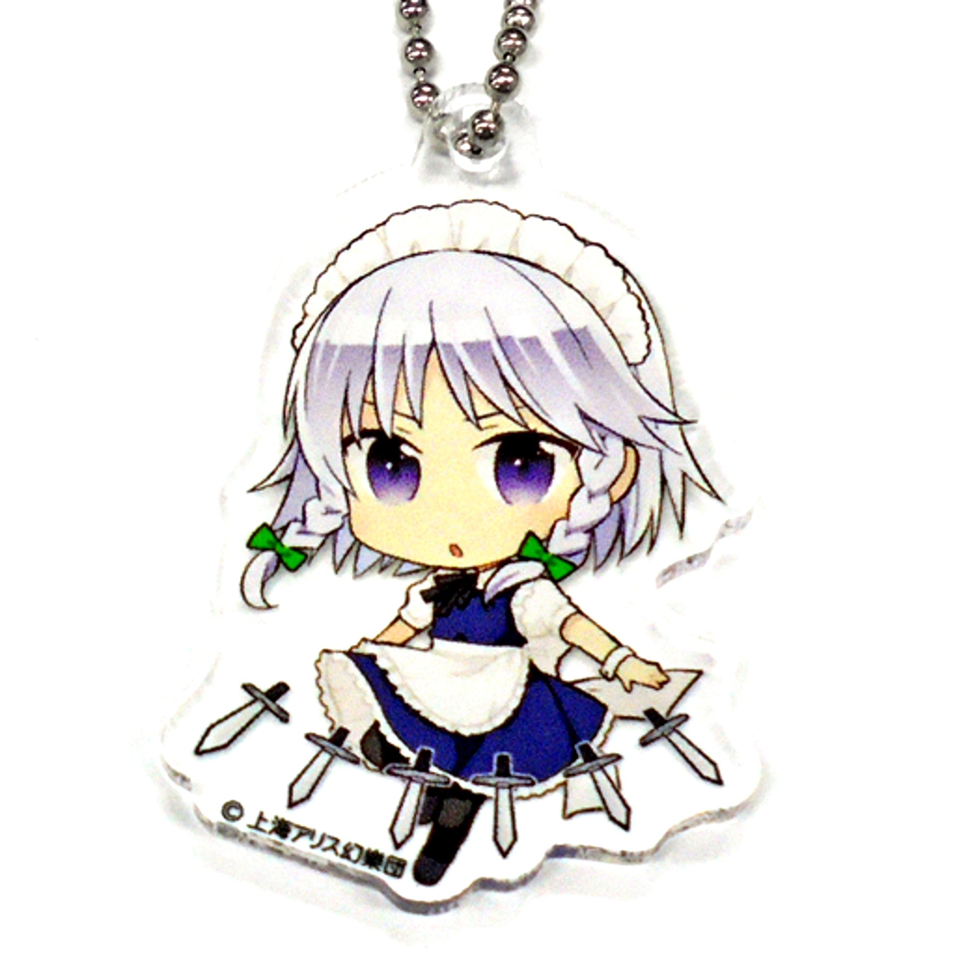 Sakuya Izayoi Touhou Project x Atre Akihabara Hakurei Shrine Autumn Festival 2019 Gensokyo SD Collection C Acrylic Keychain [USED]