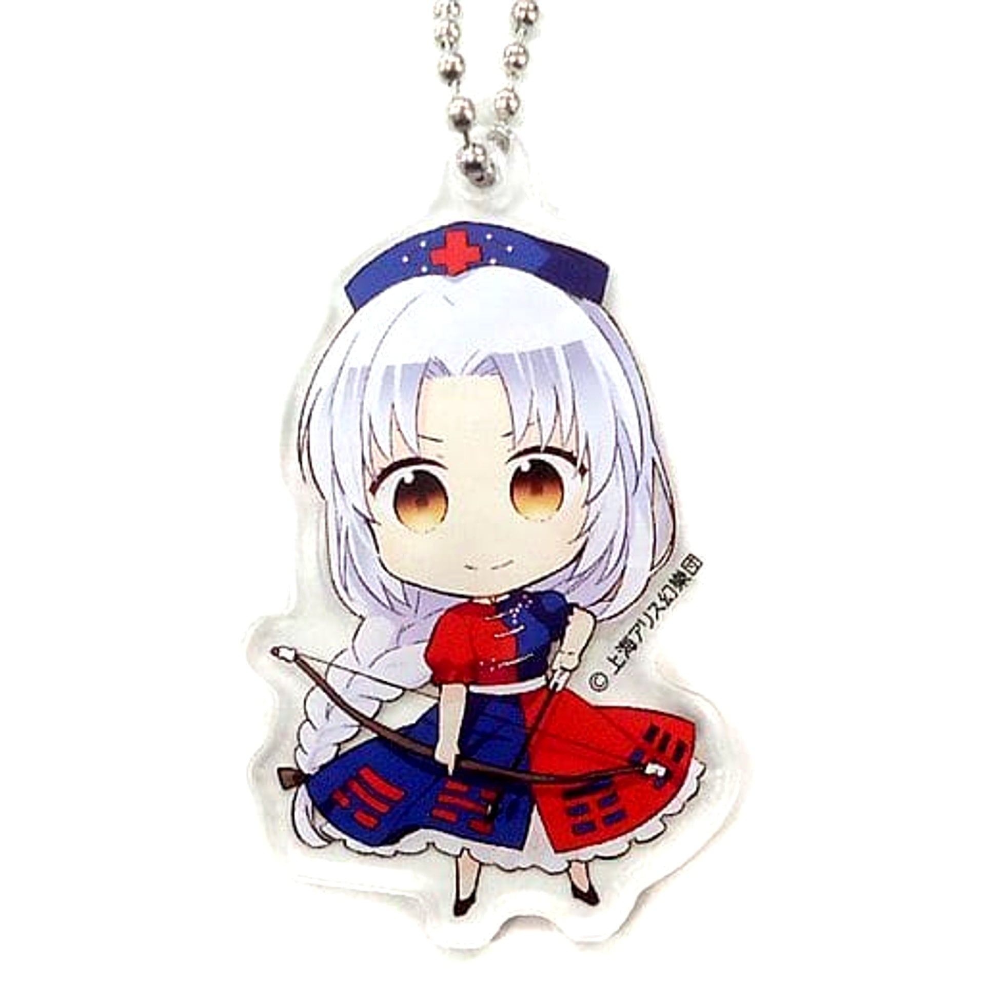 Touhou Project Eirin Yagokoro Acrylic Keychain Gensokyo SD Collection E Atre Akihabara Hakurei Shrine Autumn Festival 2019 Exclusive Keychains [USED]