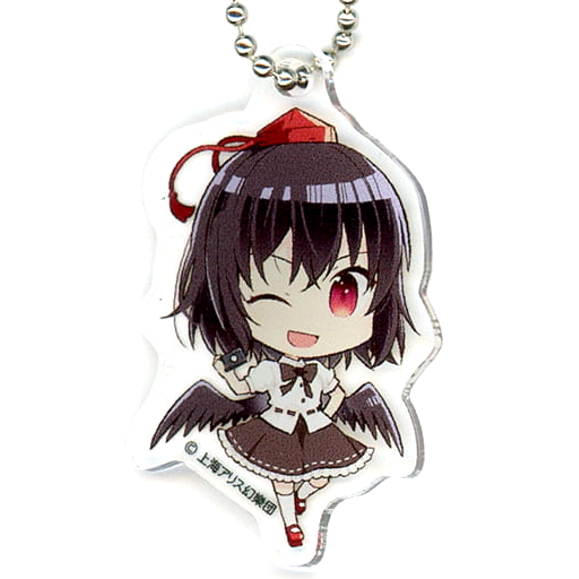 Touhou Project Fumi Shameimaru Acrylic Keychain Gensokyo SD Collection E Atre Akihabara Hakurei Shrine Autumn Festival 2019 Exclusive Keychains [USED]