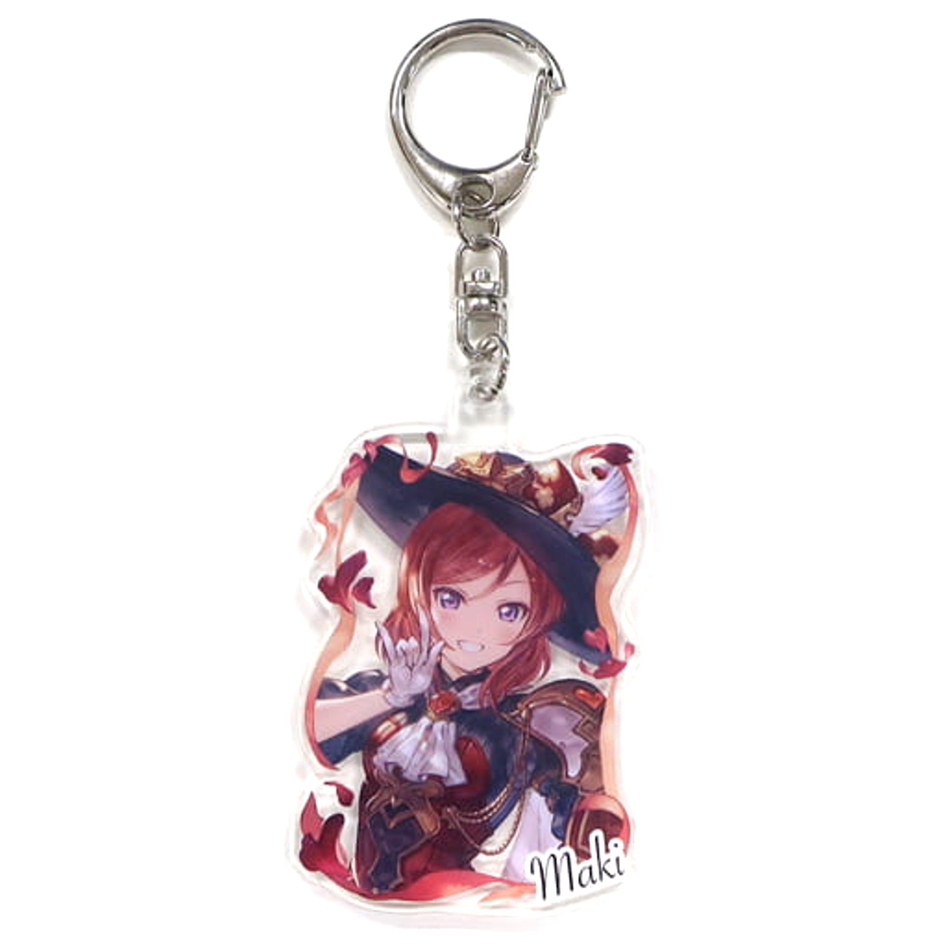 Granblue Fantasy X Love Live! Maki Nishikino Acrylic Keychain Premium Shop Limited Keychains [USED]