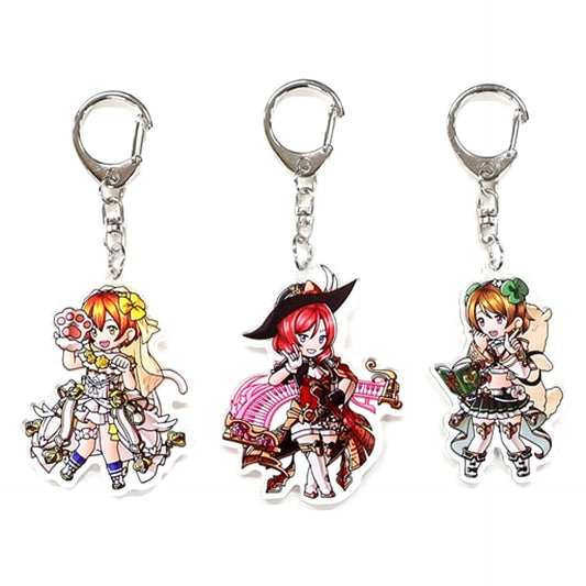 1st Year Students Acrylic Keychain Set of 3 Granblue Fantasy x Love Live! Premium Shop Limited [USED]