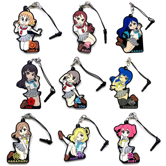 Set of 9 Love Live! Sunshine!! x conix Rubber Strap Premium Shop Ltd [USED]