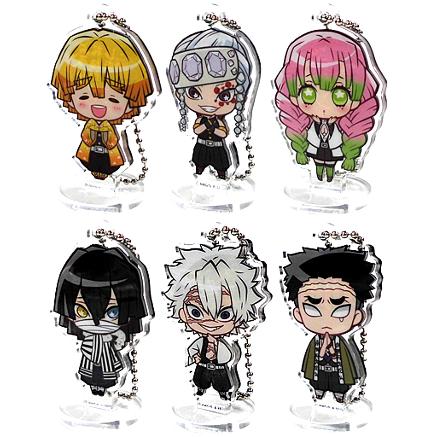 Set of 6 Demon Slayer: Kimetsu no Yaiba Kokomie Acrylic Figure Form 3 [USED]