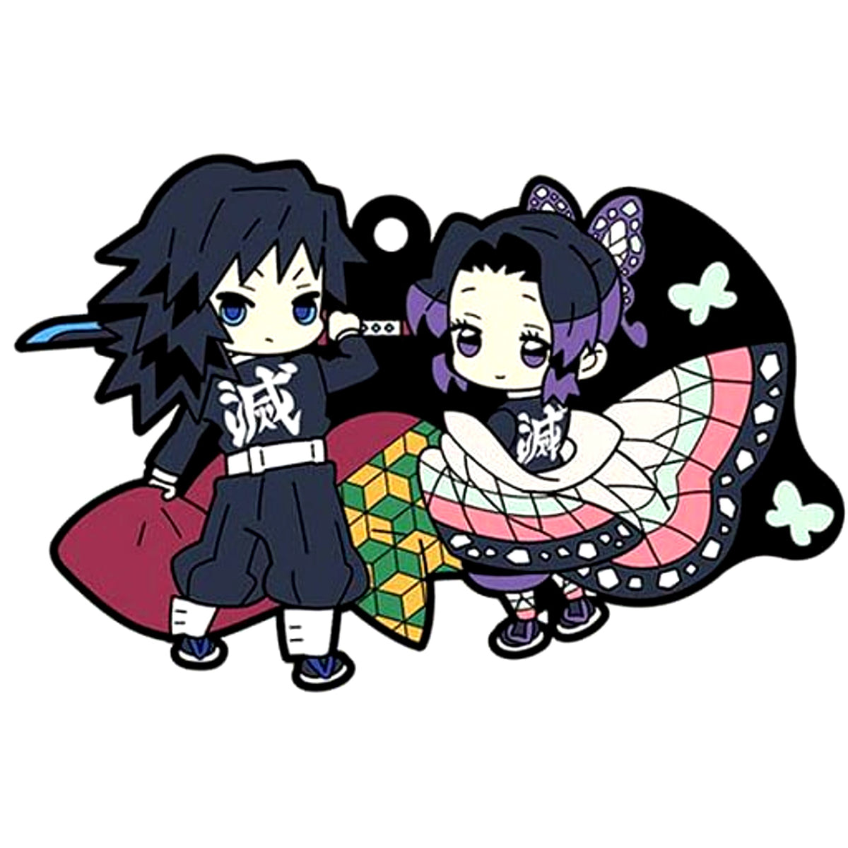 Shinobu Kocho & Giyu Tomioka Demon Slayer: Kimetsu no Yaiba Rubber Mascot Buddy Colle Vol.2 [USED]