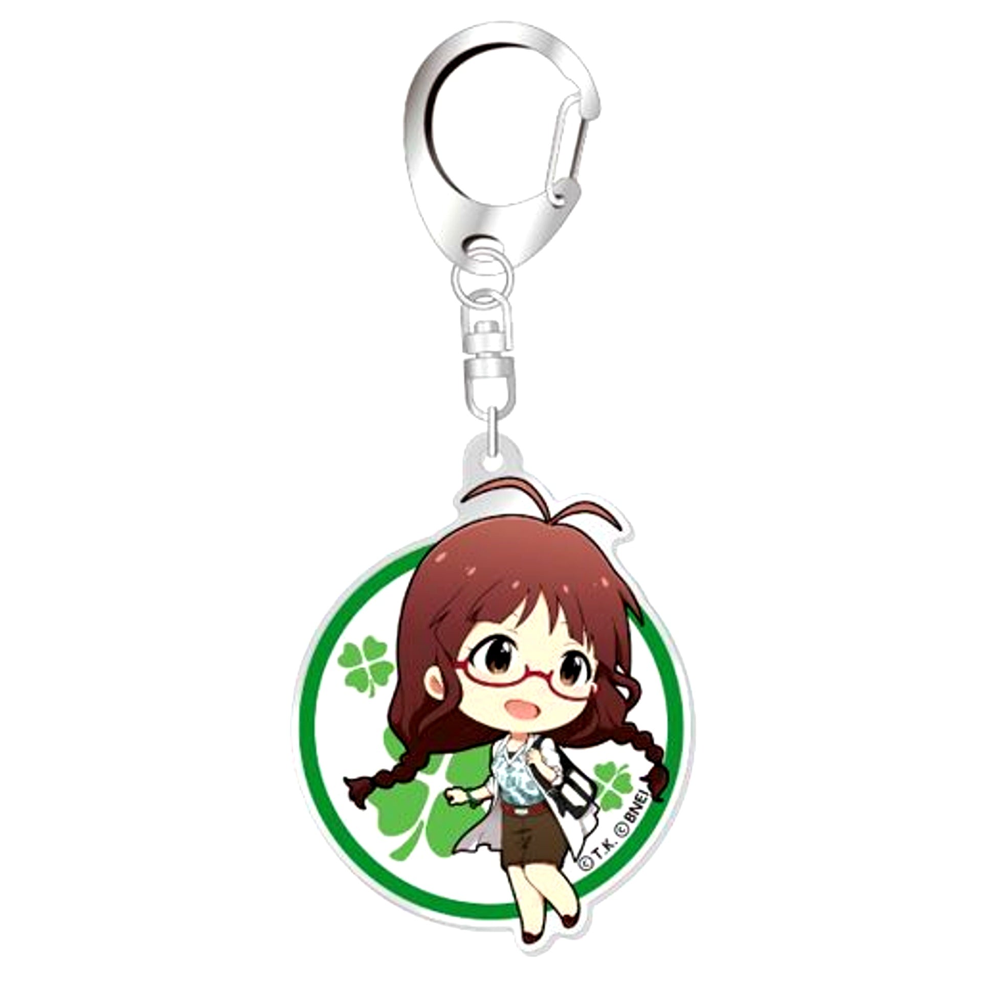Ritsuko Akizuki The Idolm@ster Million Live! Acrylic Pop Keychain Glasses Box Purchase Bonus [USED]