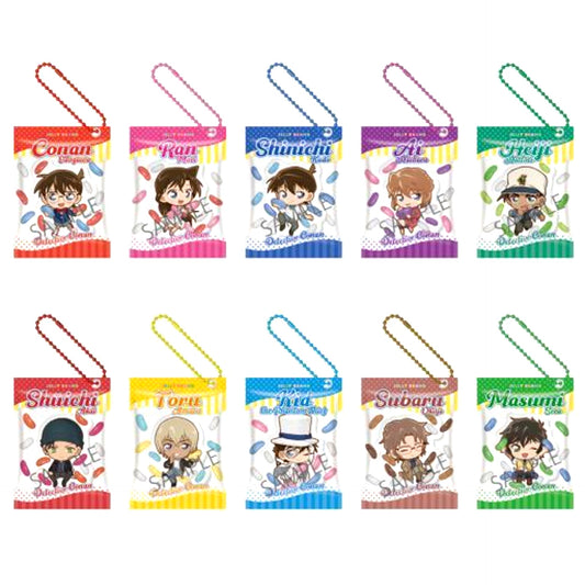 Set of 10 Detective Conan Snack Keychain Jelly Beans Ver. [USED]