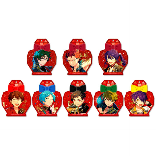 Set of 8 Ensemble Stars! Glitter Acrylic Keychain Cbox [USED]